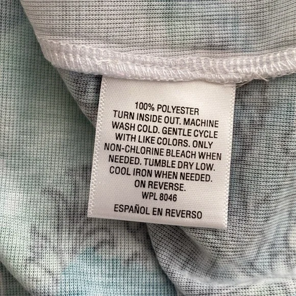 JM Collection blouse petite 3/4 length sleeves scoop neck floral/paisley Sz XLP - Picture 8 of 9